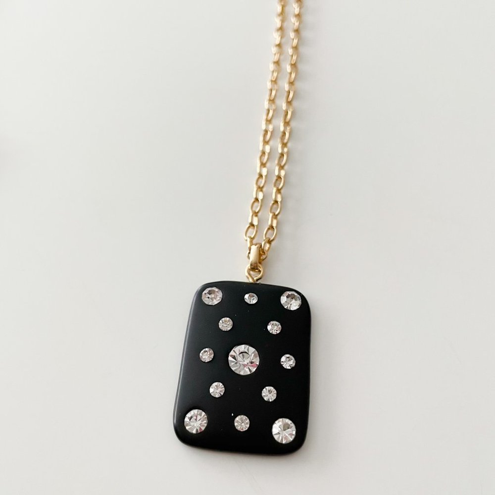 J. Crew Sparkle Domino Pendant Necklace - Picture 2 of 3